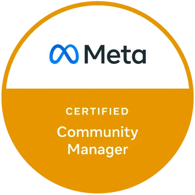 Meta Community Manager certification badge