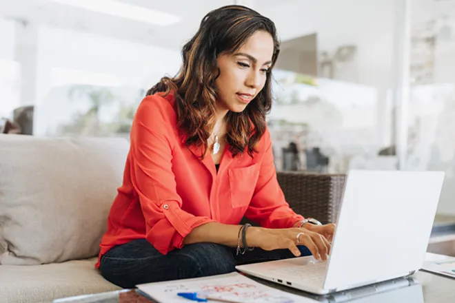 A professional attending a Meta Certification online session