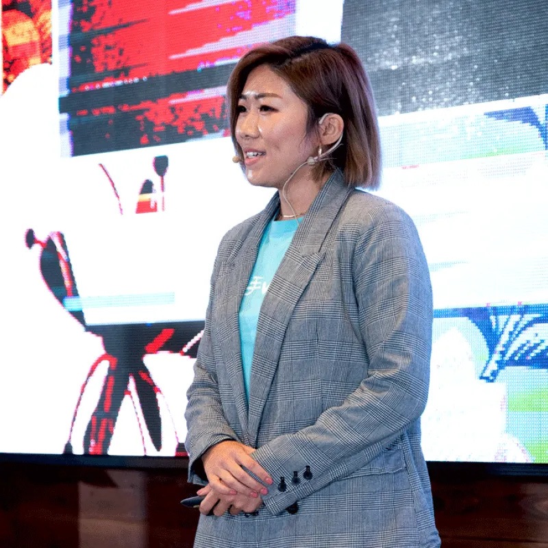 Woman speaking to a group