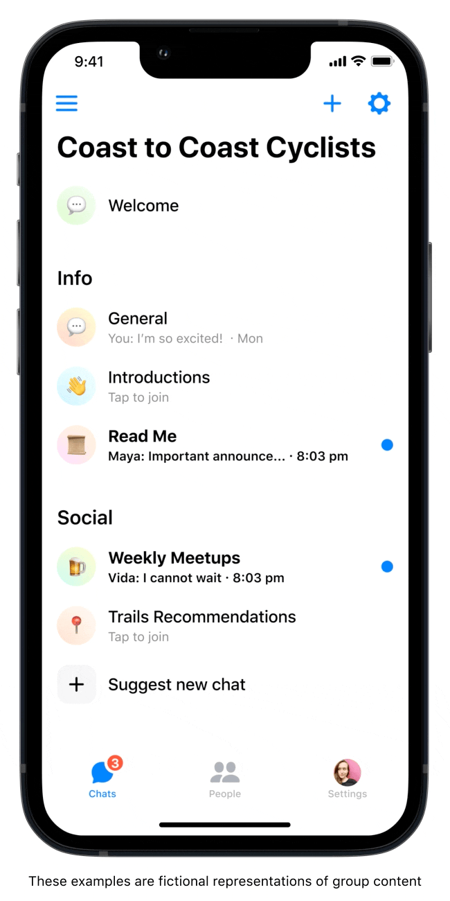 SHOWING HOW MEMBERS CAN SUBMIT COMMUNITY CHATS TO ADMIN
