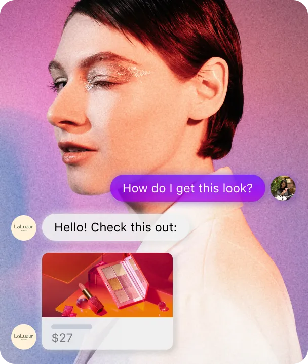 use your own voice with a response to the eyeshadow product