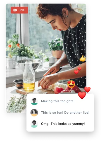 Broadcasting live on Facebook screen