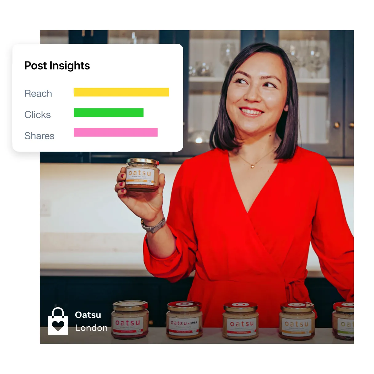 woman holding a jar in a kitchen