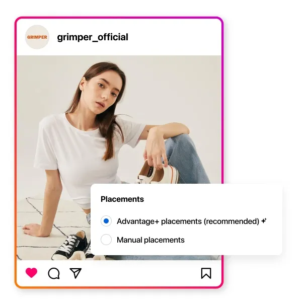 Ad sample with Advantage+ placements