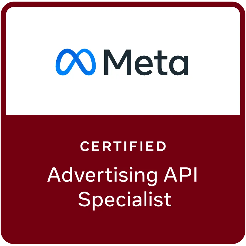 Meta Certified Advertising API Specialist certification badge