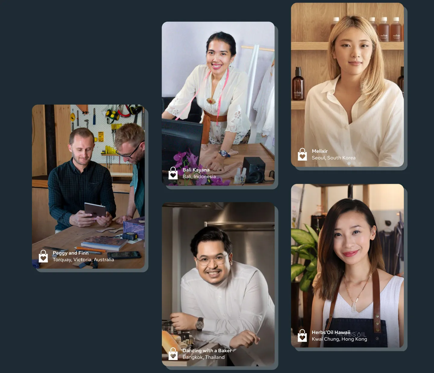 collage of business owners